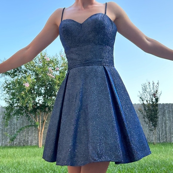 May Queen Sleeveless A-Line Cocktail Corset Short Dress - Picture 1 of 7
